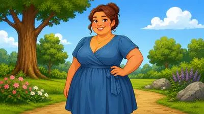 Buxom - Plump, healthy-looking, and attractively full in figure.