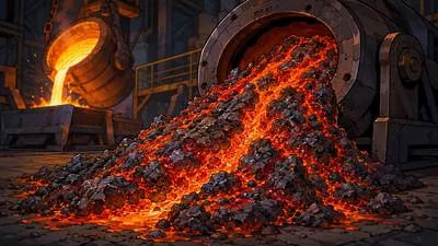 Slag - Waste material separated from metal during the process of smelting.