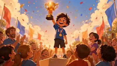 Trophy - A prize or object awarded as a symbol of victory or achievement. (विजय-चिह्न)