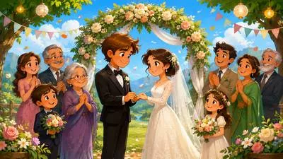 Matrimony - The state or institution of being married. (विवाह)