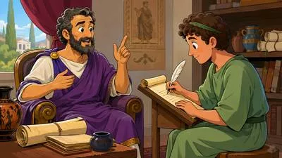 Amanuensis - A person employed to write, type or copy what another person dictates. (श्रुतलेखक या किसी के कथन को लिखने वाला व्यक्ति)