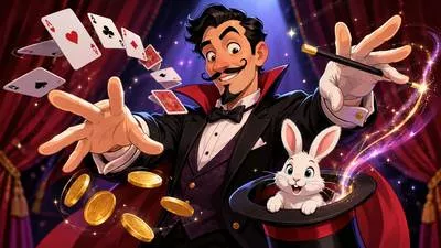 Prestidigitation - The performance of magic tricks by rapid and skilful movements of the hands. (हाथ की सफाई से जादू दिखाने की कला)