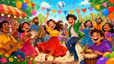 Jollity - A state of cheerful enjoyment, happiness and lively celebration.