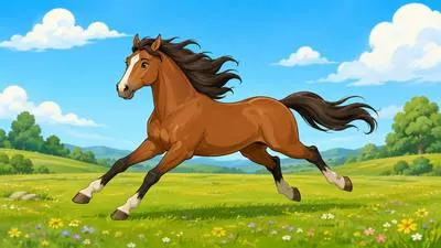 Lope - Run with long, easy, bounding strides.