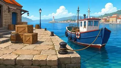Quay - A platform built beside water where ships load and unload goods or passengers.