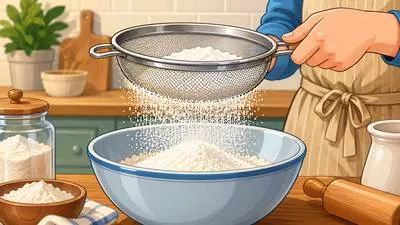 Sieve - Separate finer particles from coarser ones by passing a substance through a sieve.