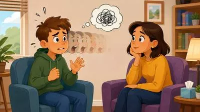 Stutter - Speak with involuntary pauses and repeated sounds or syllables. (हकलाना)