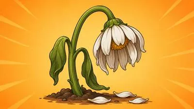 Droop - Bend, hang or sink downward because of weakness or lack of strength.