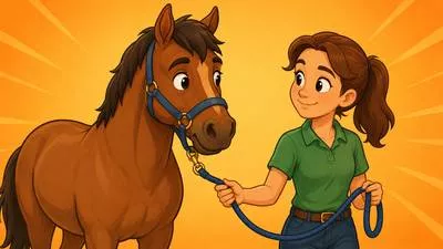 Halter - A rope or strap placed around the head of a horse or other animal for leading or controlling it. (पशु को बाँधने या नियंत्रित करने की रस्सी)