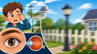 Astigmatism - A defect in the eye caused by an irregular curvature of the cornea or lens, resulting in blurred or distorted vision.