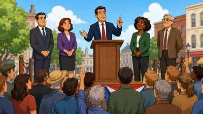 Hustings - The activities, meetings, and speeches connected with an election campaign.