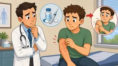 Iatrogenic - Caused unintentionally by medical treatment, diagnosis, or a healthcare professional. (चिकित्सकीय उपचार या प्रक्रिया के कारण उत्पन्न)