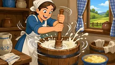 Churn - To move or mix something vigorously; also, to undergo frequent replacement or turnover.