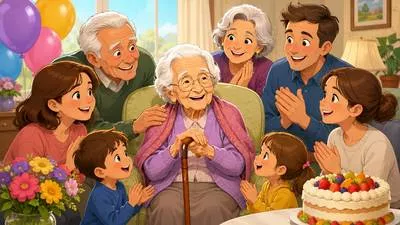 Nonagenarian - A person who is between ninety and ninety-nine years old. (नब्बे से निन्यानवे वर्ष की आयु का व्यक्ति)
