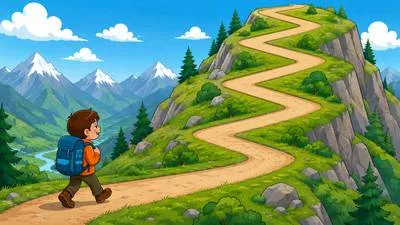 Zigzag - Having a series of sharp turns in alternating directions.