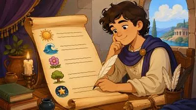 Acrostic - A poem or composition in which certain letters, usually the first letters of each line, form a word or message.