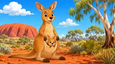 Marsupial - A mammal whose young are typically carried and nursed in a pouch after birth. (धानीधारी स्तनपायी)