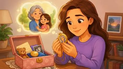 Keepsake - A small object kept as a reminder of a person or event. (स्मृति-चिह्न)