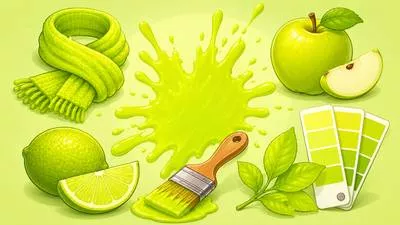 Chartreuse - A bright yellowish-green colour.