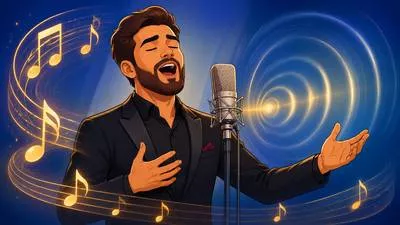 Baritone - A male singing voice between tenor and bass in range. (टेनर और बेस के बीच की पुरुष गायन-स्वर श्रेणी)