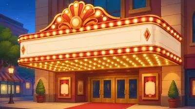 Marquee - A large tent used for social or commercial events; also a projecting roof over an entrance. (बड़ा समारोह-तंबू या प्रवेश द्वार के ऊपर निकली हुई छत)
