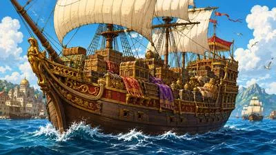 Argosy - A large merchant ship carrying valuable cargo or a fleet of such ships. (बहुमूल्य माल ले जाने वाला बड़ा व्यापारी जहाज या ऐसे जहाजों का बेड़ा)