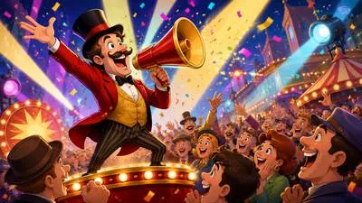 Ballyhoo - Extravagant, noisy or exaggerated publicity intended to attract attention.