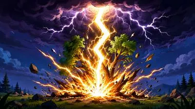 Fulgurate - To flash or shine suddenly like lightning.
