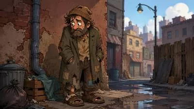 Lumpen - Belonging to or characteristic of a socially disadvantaged, crude, or uneducated section of society.