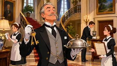 Majordomo - A person who manages a large household or acts as the chief steward or administrator.