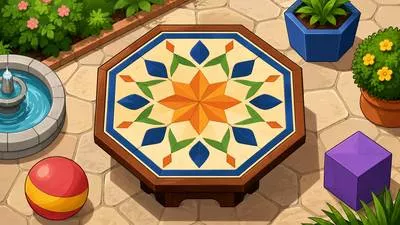 Octagonal - Having eight sides and eight angles. (आठ भुजाओं और आठ कोणों वाला)