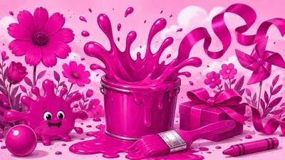 Magenta - A bright purplish-red colour.