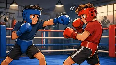Spar - To fight or argue with someone, especially as practice or in a playful manner.