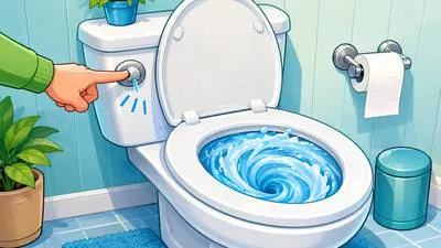 Flush - To become red in the face, especially because of embarrassment, heat, or excitement; also, to wash something out with a flow of water.