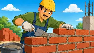 Mortar - A mixture of cement, sand, and water used to bind bricks or stones together.