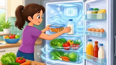 Refrigerate - To make or keep something cold, especially food, in order to preserve it.