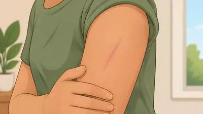 Cicatrice - A scar left on the skin after a wound has healed.