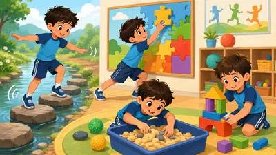 Kinesthetic - Relating to the sense of body movement and physical activity.