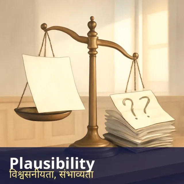 Plausibility - The quality of seeming reasonable or believable.