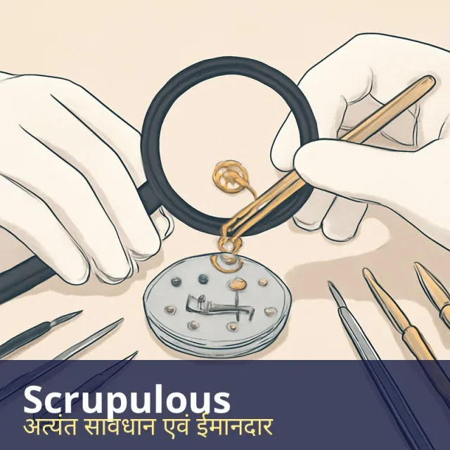 Scrupulous - Very careful, thorough and honest about doing things correctly.