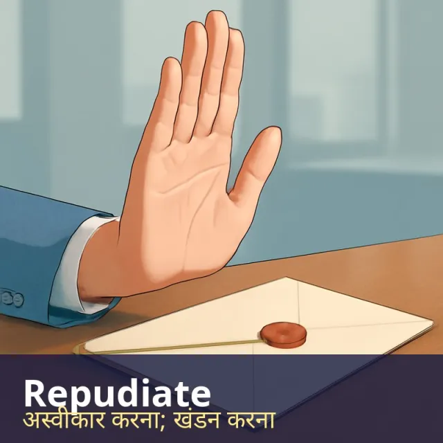 Repudiate - To reject or deny the truth or validity of something.