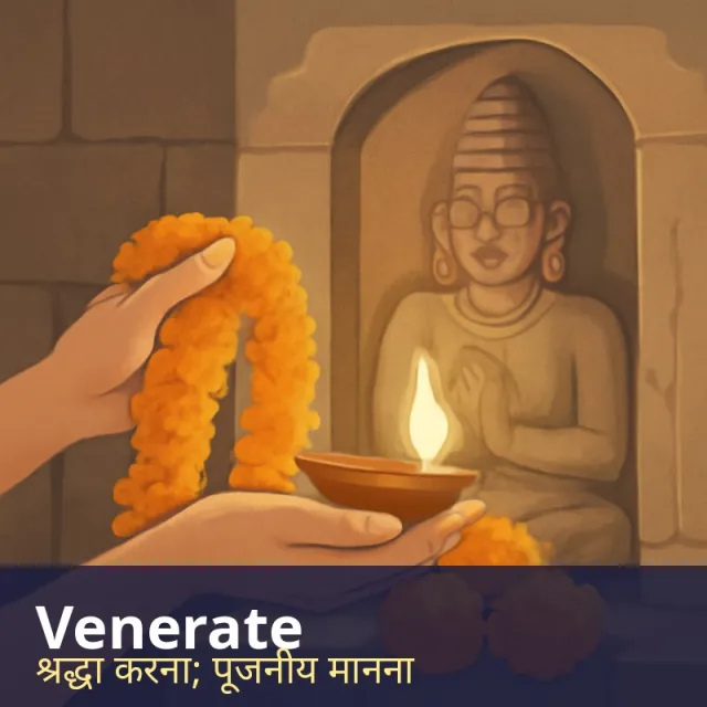 Venerate - To regard with deep respect or reverence.