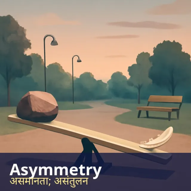 Asymmetry - A lack of balance or equality between two sides or parties.