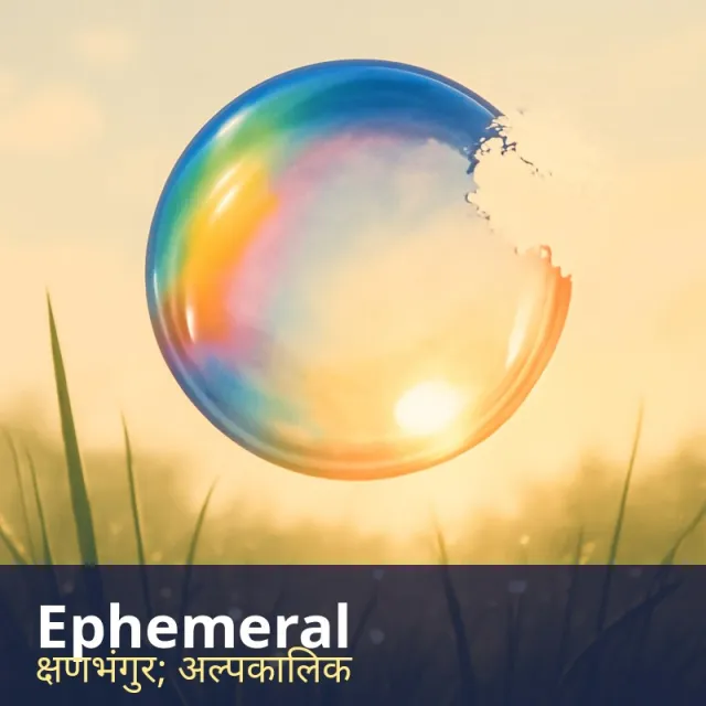 Ephemeral - Lasting for a very short time; short-lived.