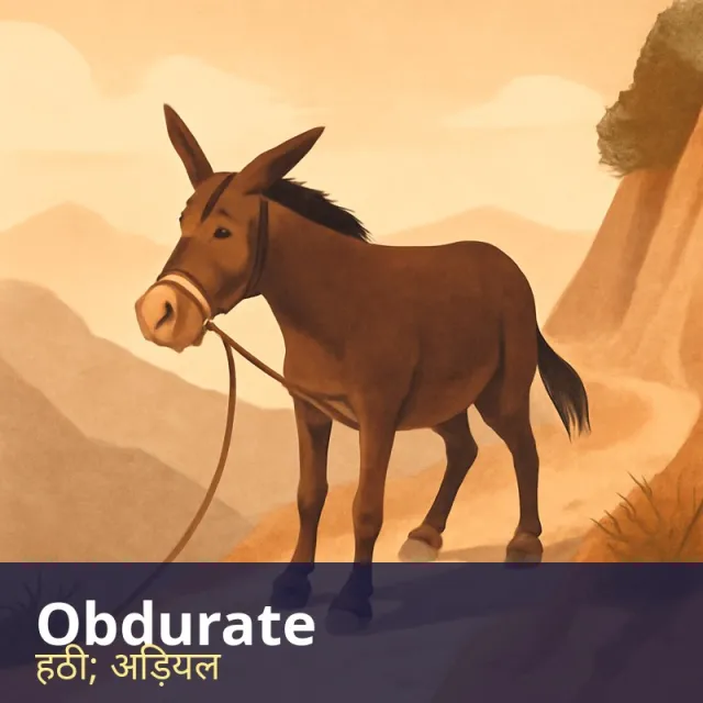 Obdurate - Stubbornly refusing to change one's opinion or course of action.