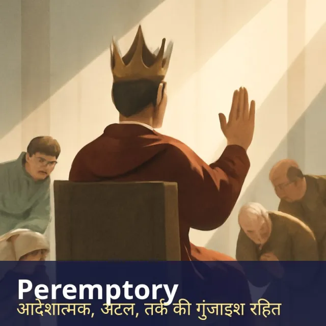 Peremptory - Insisting on immediate obedience, allowing no discussion, refusal or delay.