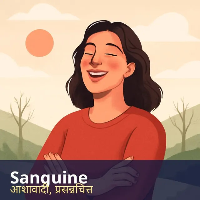 Sanguine - Cheerfully optimistic and confident about the future, especially in a difficult situation.