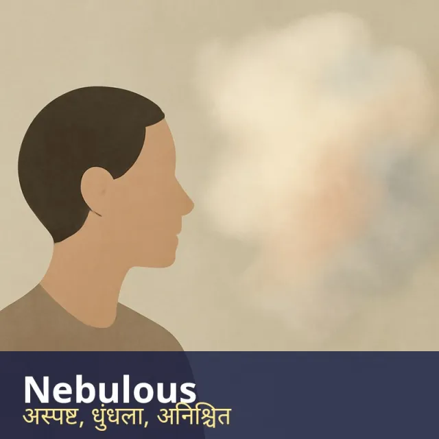 Nebulous - Vague, unclear and lacking a definite form or content.