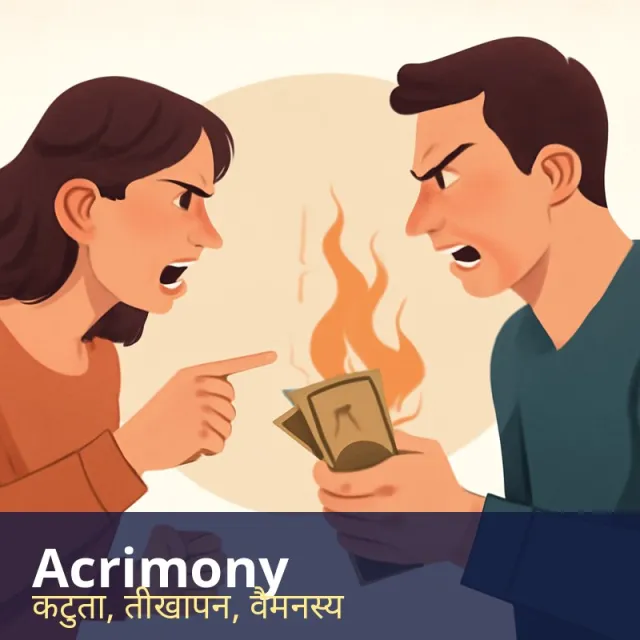 Acrimony - Bitterness and sharp ill feeling in speech or behaviour, especially in a dispute.