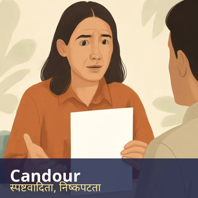 Candour - Honest, open and straightforward speech, even when the truth is uncomfortable.
